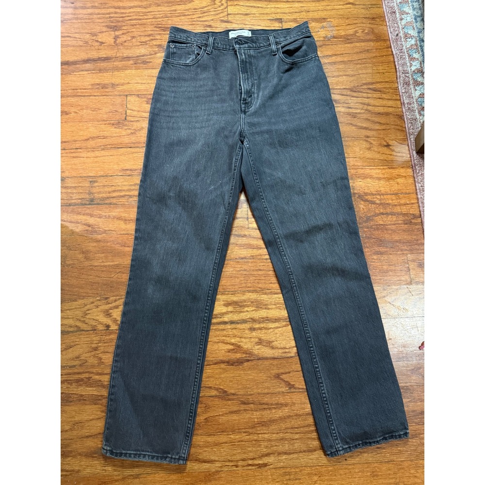 Abercrombie & Fitch The‎ 90s Straight Ultra High Rise Jeans Washed Black 29/8R